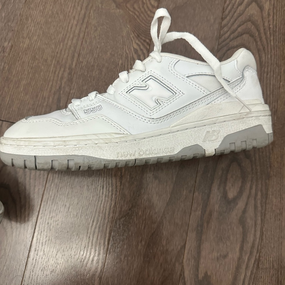 New Balance White Retro-Inspired Sneakers